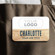 Crachá de Funcionário Personalizado com Textura de