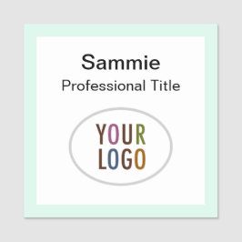 Etiqueta De Nome Crachá de nome ao quadrado com magnético de logoti