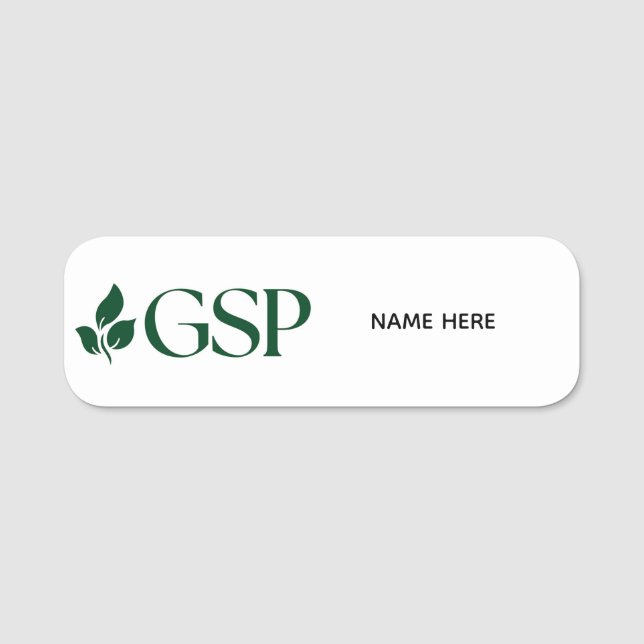 Etiqueta De Nome Crachá de Nome com Ímã GSP (Frente)
