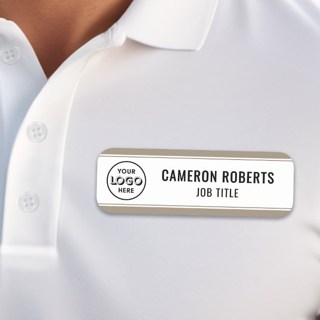 Etiqueta De Nome Crachá de Nome da Empresa Tan Custom (Criador carregado)
