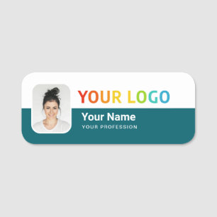 Etiqueta De Nome Crachá de Nome de Funcionário com Logotipo e Foto,