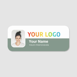 Etiqueta De Nome Crachá de Nome de Funcionário com Logotipo e Foto,