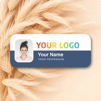 Etiqueta De Nome Crachá de Nome de Funcionário com Logotipo e Foto,
