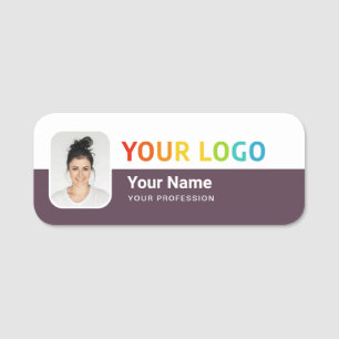 Etiqueta De Nome Crachá de Nome de Funcionário com Logotipo e Foto,