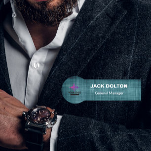 Etiqueta De Nome Crachá de nome de funcionário da Silver Emblem com