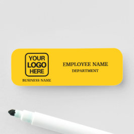 Etiqueta De Nome Crachá de Nome Empresarial Personalizado Amarelo M