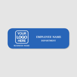 Etiqueta De Nome Crachá de Nome Empresarial Personalizado Azul Mode