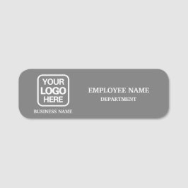 Etiqueta De Nome Crachá de Nome Empresarial Personalizado Cinza Mod