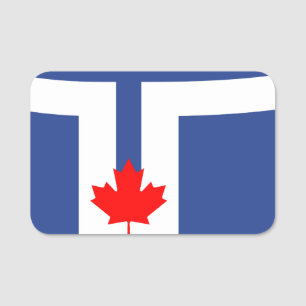 Etiqueta De Nome Crachá de nome patriótico com a bandeira de Toront