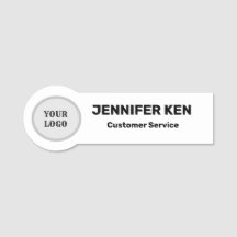 Crachá de nome pequeno Magnet Logotipo ocupado Fun