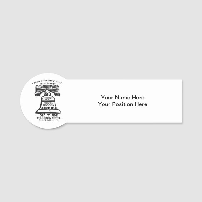 Etiqueta De Nome Crachá de Nome Personalizado (Frente)