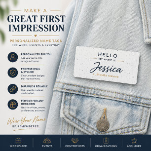 Etiqueta De Nome Crachá de Nome Personalizado de Luxo Profissional