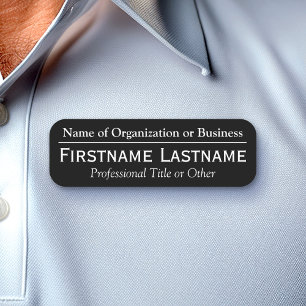 Etiqueta De Nome Crachá de Nome Personalizado - Nome da Organização
