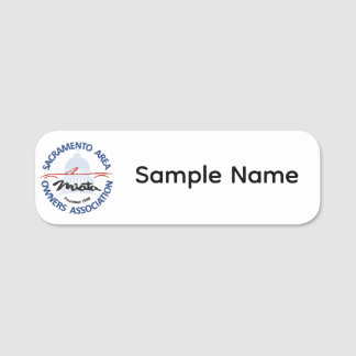 Etiqueta De Nome Crachá de Nome Plástico Branco SAMOA