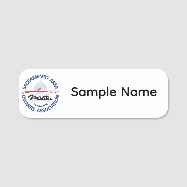 Etiqueta De Nome Crachá de Nome Plástico Branco SAMOA (Frente)