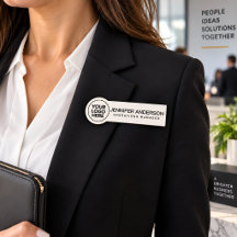 Crachá de Nome Profissional com Logotipo Personali