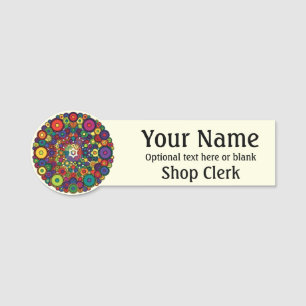 Etiqueta De Nome Crachá de Texto Personalizado do Compro de Presen