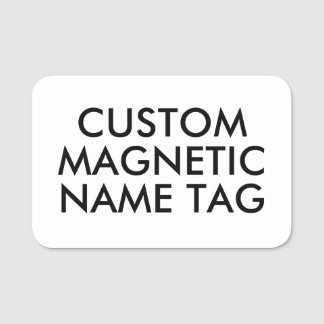 Etiqueta De Nome Crachá magnético personalizado em branco com borda