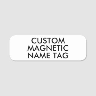 Etiqueta De Nome Crachá magnético personalizado em branco com borda