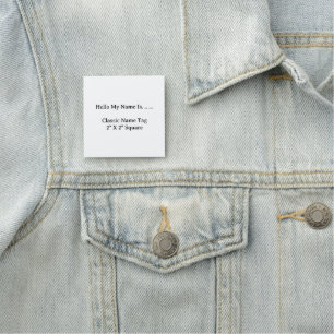 Etiqueta De Nome Crachá Personalizado 2"X2" Nome Estilo Moderno Sim
