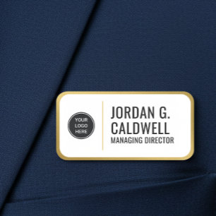 Etiqueta De Nome Crachá Personalizado com Logotipo   Placa Magnétic