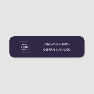 Etiqueta De Nome Crachá Personalizado da Marinha com Design de Logo