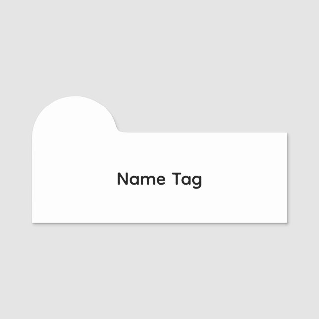 Etiqueta De Nome Crachá Simples Personalizado | Nome Clássico (Frente)