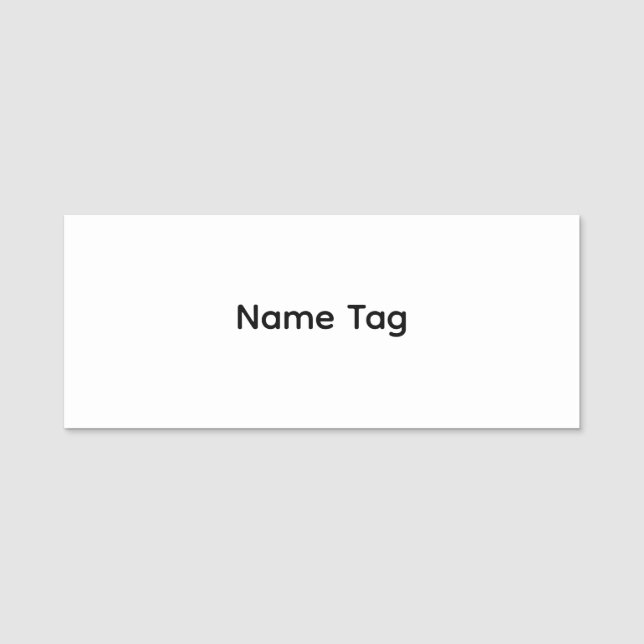 Etiqueta De Nome Crachá Simples Personalizado | Nome Clássico (Frente)