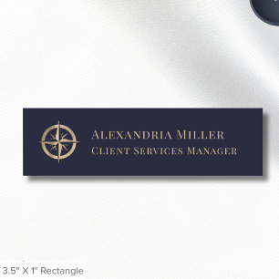 Etiqueta De Nome Crachás Magnéticos Elegantes com Logotipo