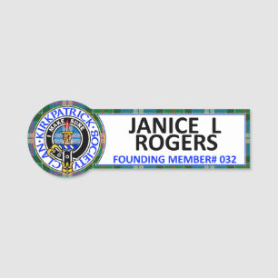 ETIQUETA DE NOME CRAVAÇÃO DE IDENTIFICAÇÃO CKS #032 JANICE L ROGERS