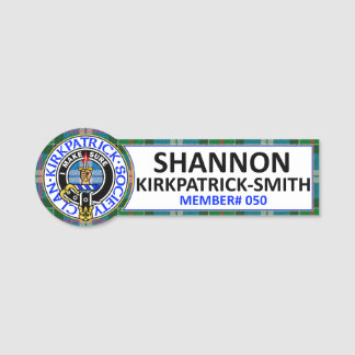 ETIQUETA DE NOME CRAVAÇÃO DE IDENTIFICAÇÃO CKS - SHANNON KIRKPATRIC
