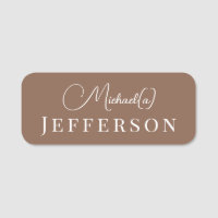 Crisp Russet Marrom Moderno Branco Script