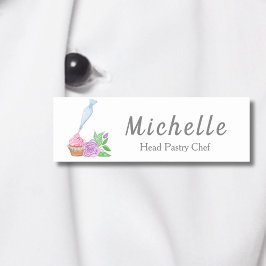 Etiqueta De Nome Cupcake de aquarelas, restauração