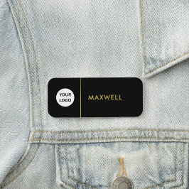 Etiqueta De Nome Custom Business Logo | Basic Employee Staff