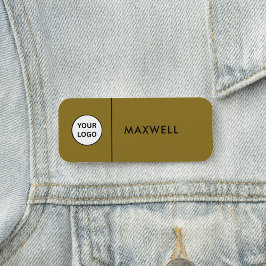 Etiqueta De Nome Custom Business Logo | Basic Employee Staff