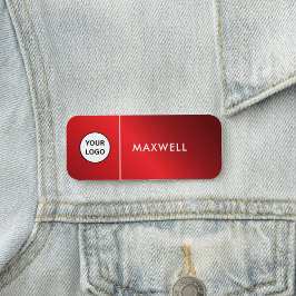 Etiqueta De Nome Custom Business Logo | Basic Employee Staff