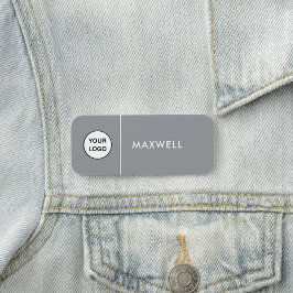 Etiqueta De Nome Custom Business Logo | Basic Employee Staff