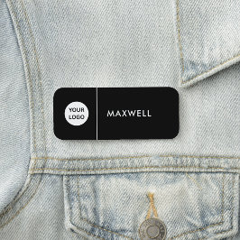 Etiqueta De Nome Custom Business Logo | Basic Employee Staff