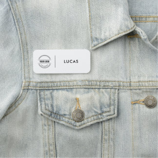 Etiqueta De Nome Custom Business Logo Basic Employee Staff Name  Na