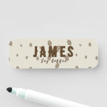 Custom Coffee Shop Name Tag | Personalized Busines