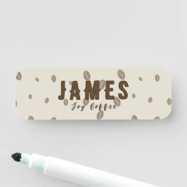 Etiqueta De Nome Custom Coffee Shop Name Tag | Personalized Busines