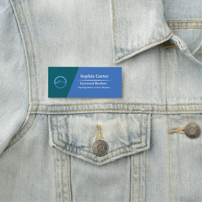 Etiqueta De Nome Custom Company Business Logo Employee Magnetic Nam (In Situ)