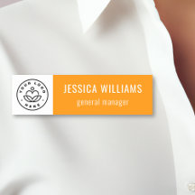 Custom Company Logo Orange Employee