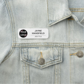 Etiqueta De Nome Custom Magnetic Name Tag with Logo – Pin or Magnet