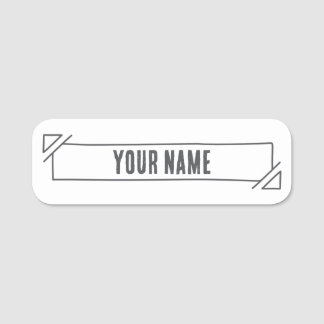 Etiqueta De Nome Custom Name Tag – Hand Drawn Banner