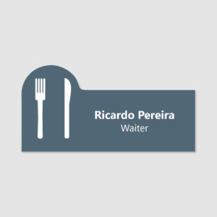 Etiqueta De Nome Cutelaria decorativa dos serviços de alimentaçã
