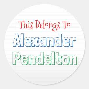 Etiqueta de nome da sala de aula do tema de papel