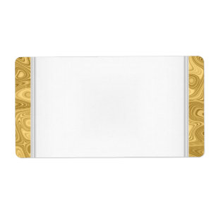 Etiqueta de Nome de Festa dourado Branco