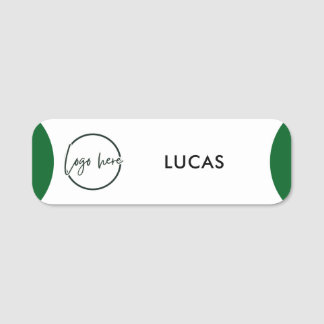 Etiqueta de Nome de Funcionário Básico Logotipo da