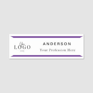 Etiqueta de Nome de Logotipo Profissional